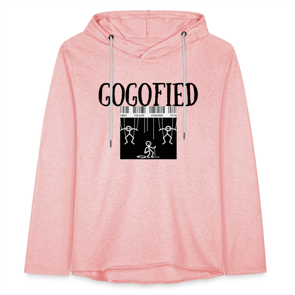 Conform GoGofied Unisex Lightweight Terry Hoodie - cream heather pink