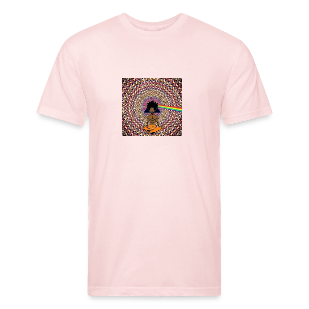 GOGOFIED Meditate Fitted Cotton/Poly T-Shirt by Next Level - blush pink 