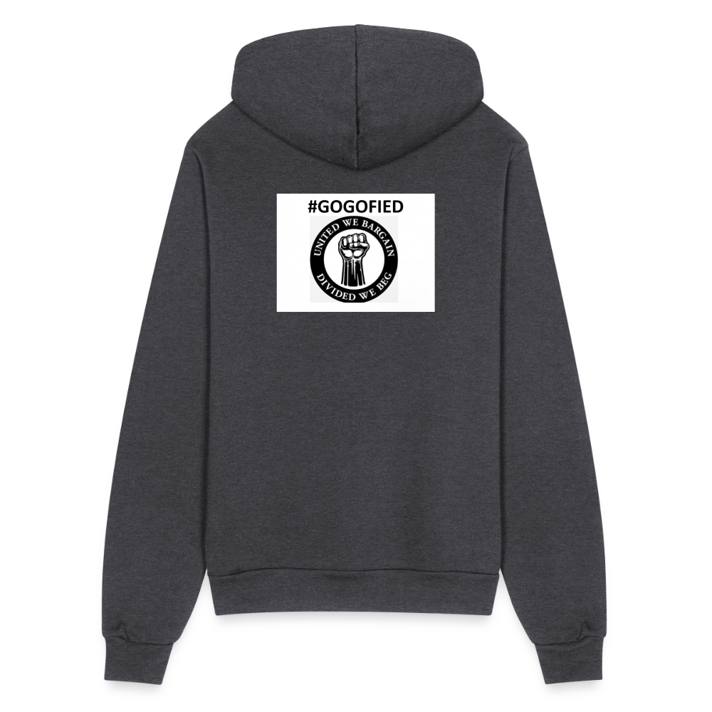 MORE COWBELL Bella + Canvas Unisex Full Zip Hoodie - charcoal grey
