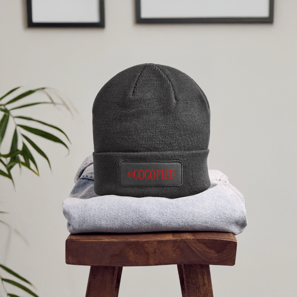 GOGOFIED Patch Beanie - charcoal grey
