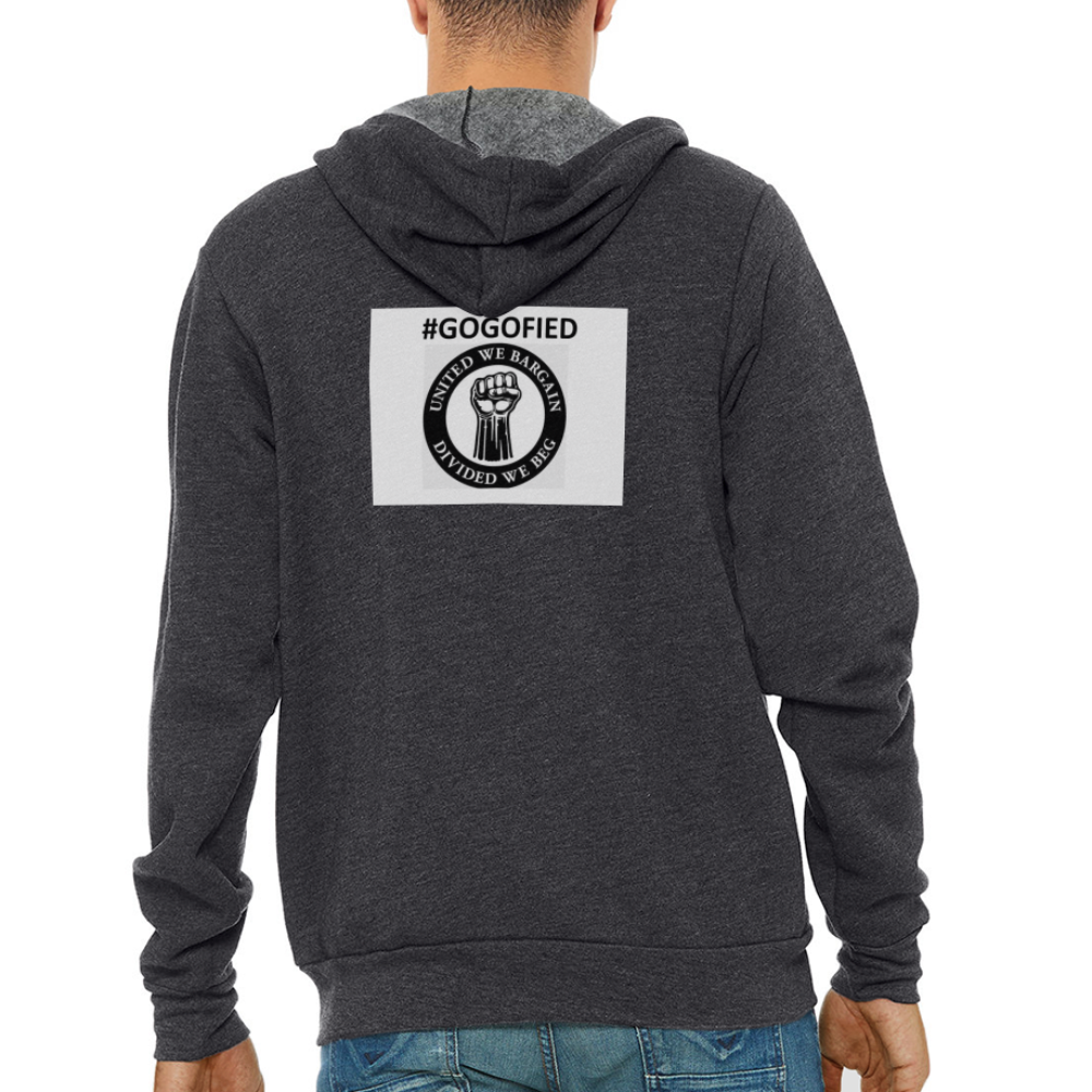 MORE COWBELL Bella + Canvas Unisex Full Zip Hoodie - charcoal grey