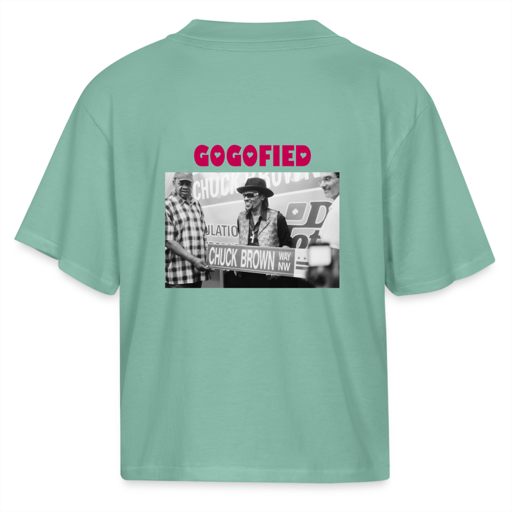 CULTURE GOGO Women's Boxy Tee - saltwater