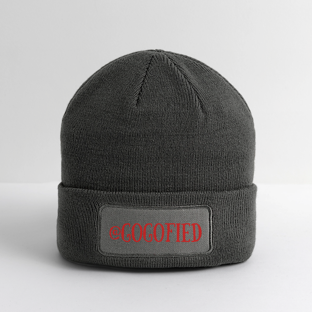 GOGOFIED Patch Beanie - charcoal grey