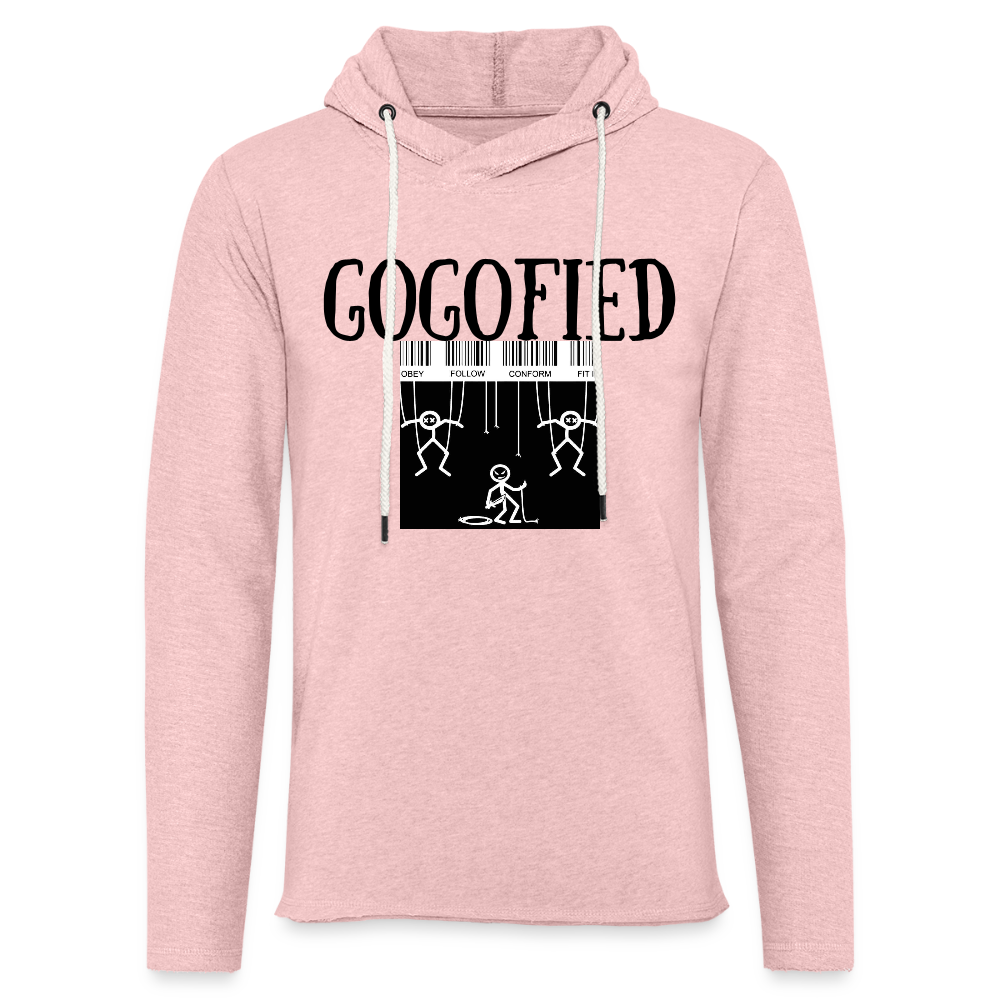Conform GoGofied Unisex Lightweight Terry Hoodie - cream heather pink