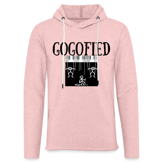 Conform GoGofied Unisex Lightweight Terry Hoodie - cream heather pink