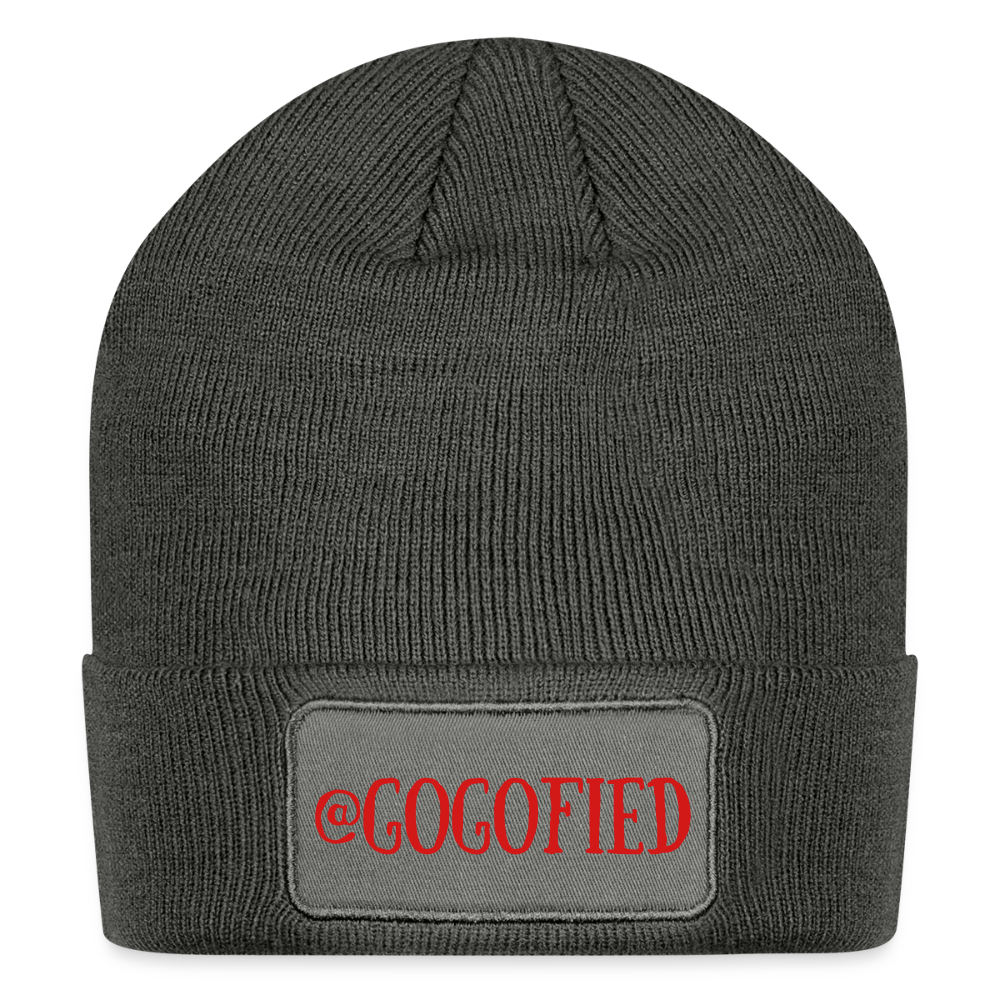 GOGOFIED Patch Beanie - charcoal grey