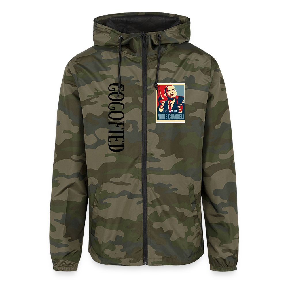 Camo Obama more bell Unisex Windbreaker Jacket - green camo